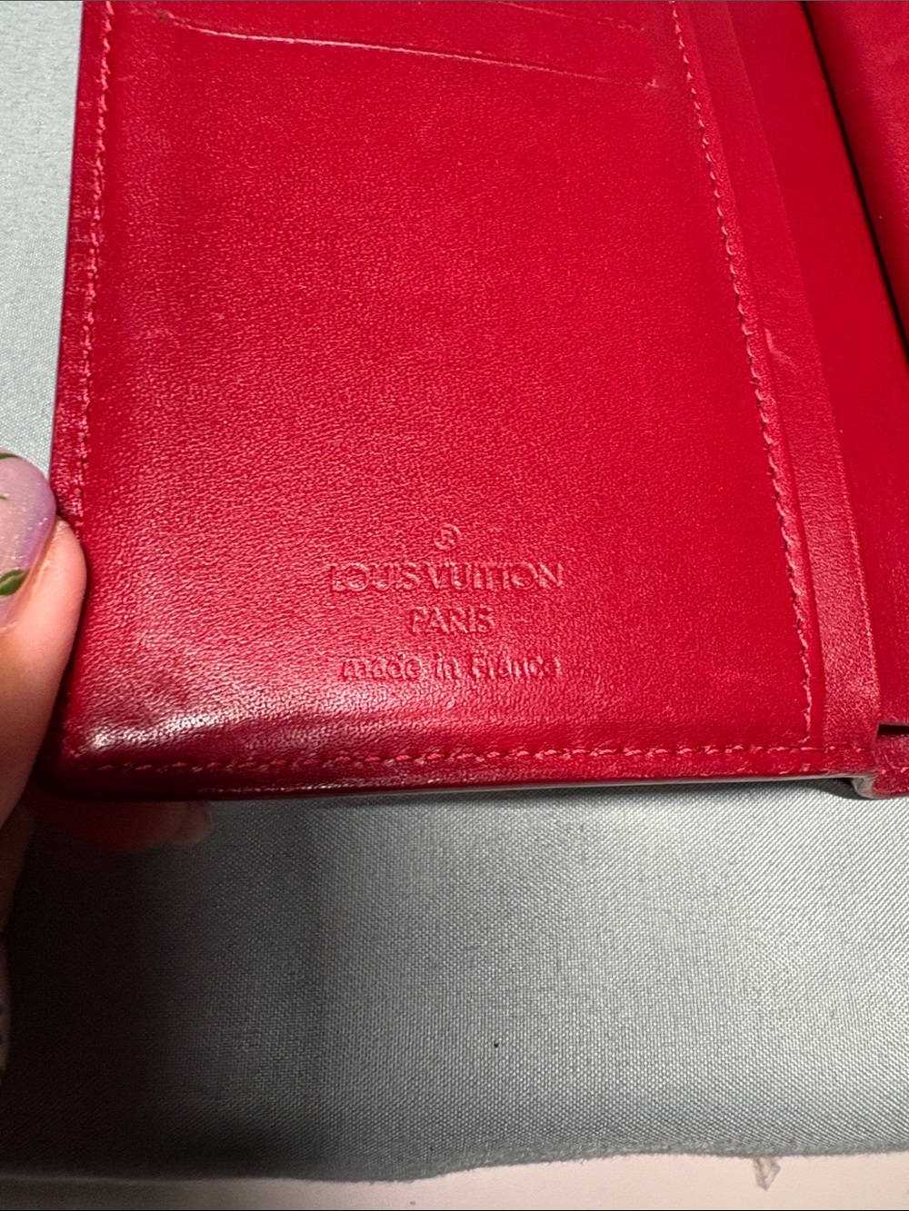 Louis Vuitton Vernis French Purse Wallet Pomme d'Amour Red M93528 - Picture 6 of 11